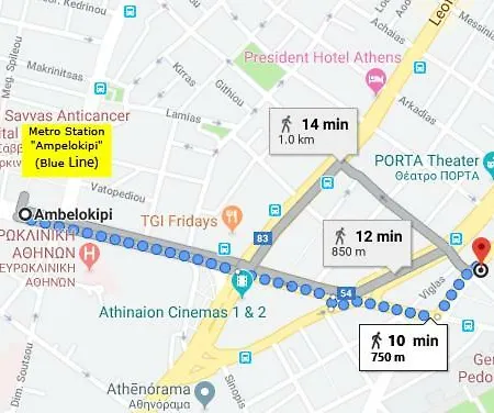Апартаменты Metro Ampelokipi *